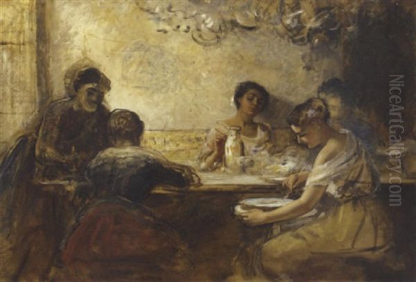 The Porcelain Factory Oil Painting by Edwin Longsden Long