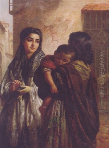 Charity Oil Painting by Edwin Longsden Long