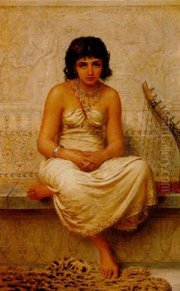 An Assyrian Captive Oil Painting by Edwin Longsden Long