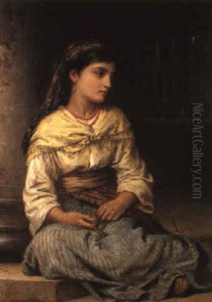 In Church Oil Painting by Edwin Longsden Long