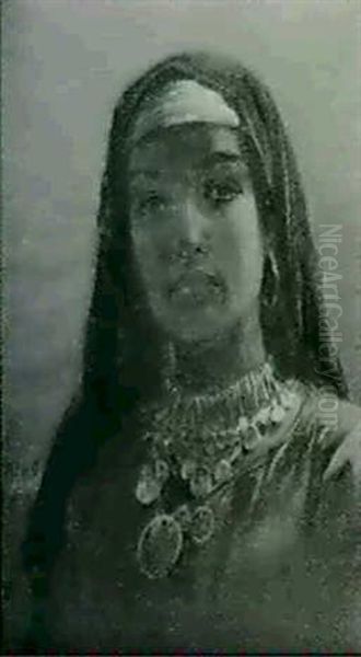 An Eastern Beauty Oil Painting by Edwin Longsden Long