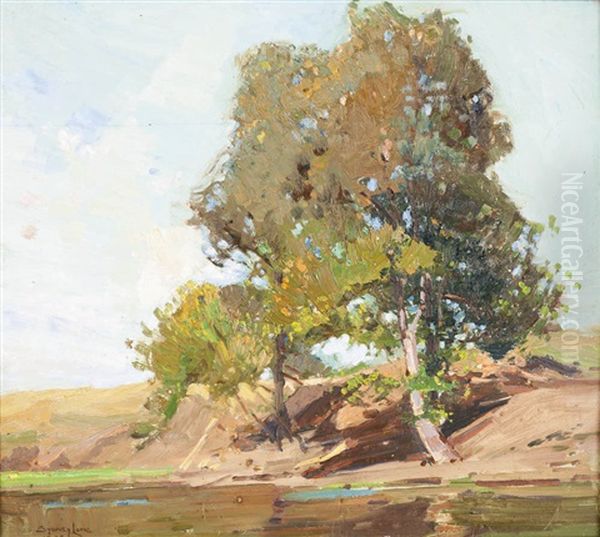 The River Bank Oil Painting by Sydney Long