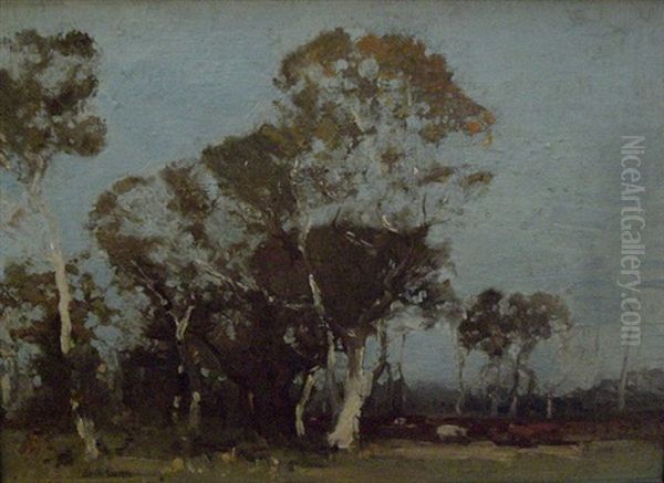 Bush Pastoral Oil Painting by Sydney Long