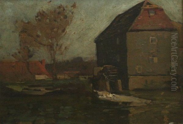 The Old Mill Oil Painting by Sydney Long