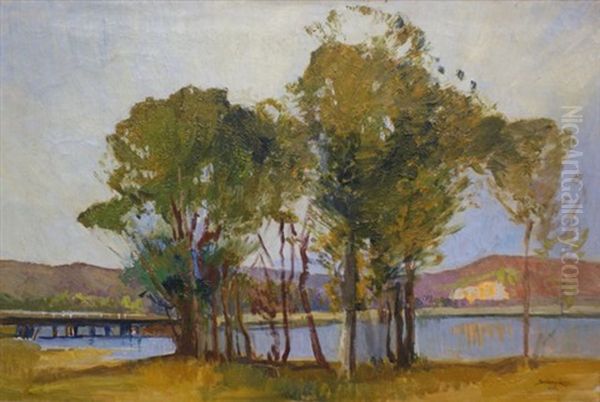 Narrabeen Lakes Oil Painting by Sydney Long