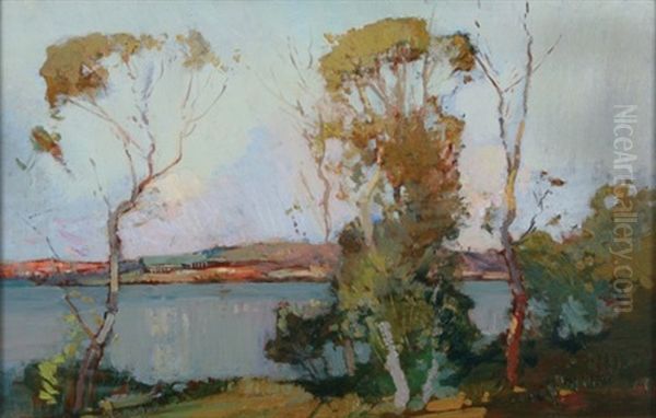 Lake Scene Oil Painting by Sydney Long