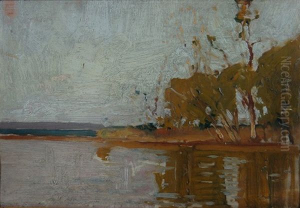 Narrabeen Lakes Oil Painting by Sydney Long