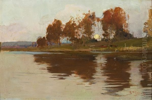 Reflections Oil Painting by Sydney Long