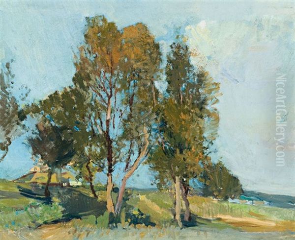 The Hillside Oil Painting by Sydney Long