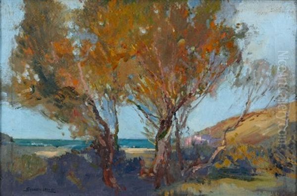 Coastal Study Seascape Oil Painting by Sydney Long