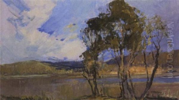 Narabeen Lakes Oil Painting by Sydney Long