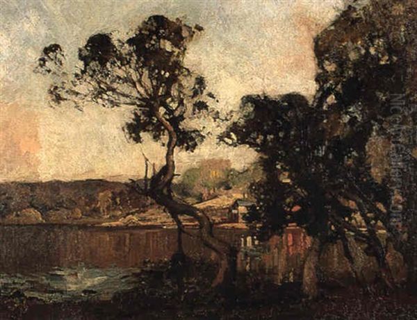 Landscape, Georges River Oil Painting by Sydney Long