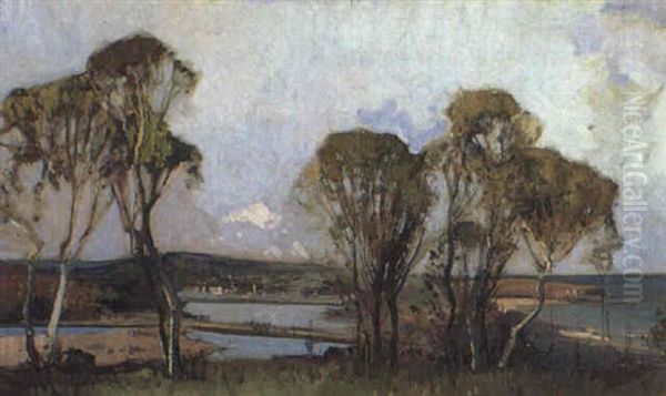 The Narabeen Lakes Oil Painting by Sydney Long