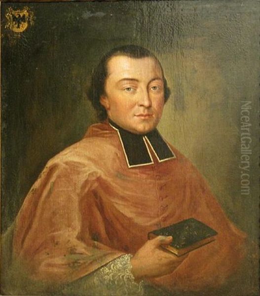 A Portrait Of A Cardinal, Half-length, Holding A Prayer Book Oil Painting by Pietro Longhi