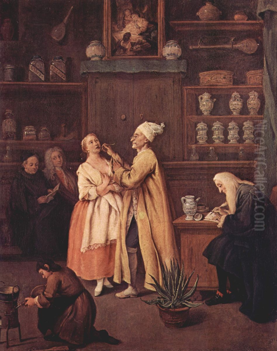 Der Apotheker Oil Painting by Pietro Longhi