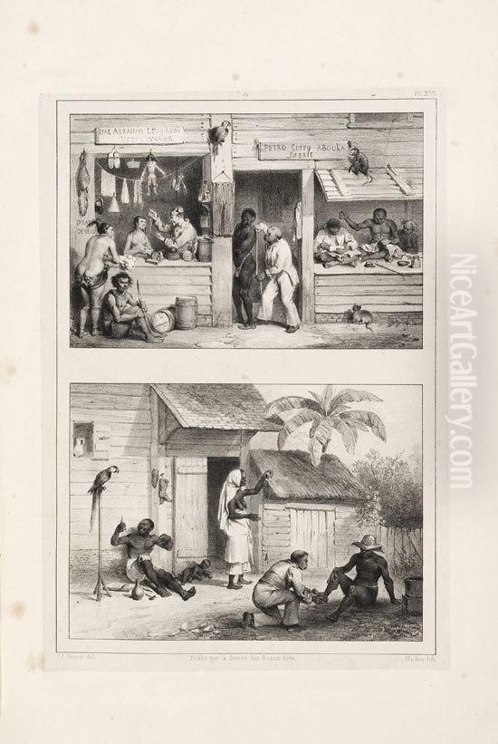 Voyage A Surinam. Oil Painting by Pierre J. Benoit