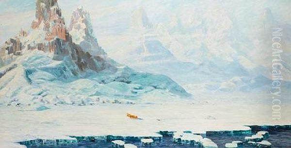 Wilkins At The Arctic Oil Painting by Will Longstaff