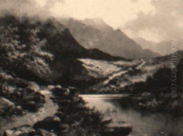 View In North Wales Oil Painting by Edgar Longstaffe