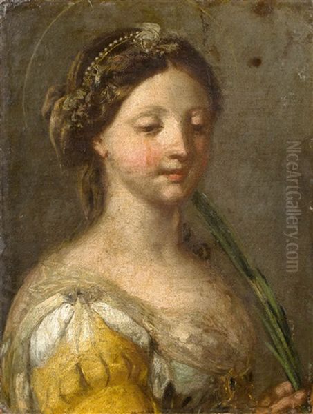 Buste D'une Martyre Oil Painting by Carle van Loo