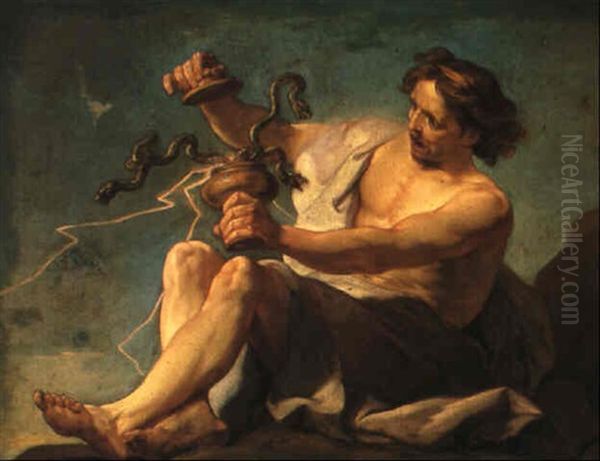 Saint John The Evangelist Oil Painting by Carle van Loo