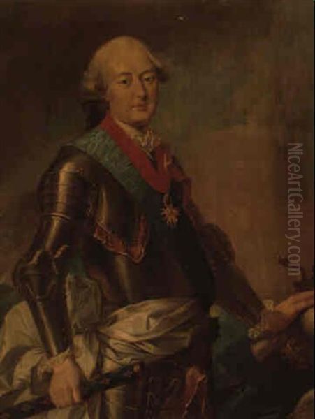Retrato De Louis Marie De Bourbon, Duque De Penthievre Oil Painting by Louis Michel van Loo