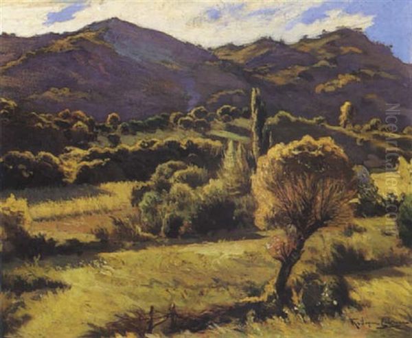 Paisaje Con Arboles Oil Painting by Ricardo Lopez Cabrera