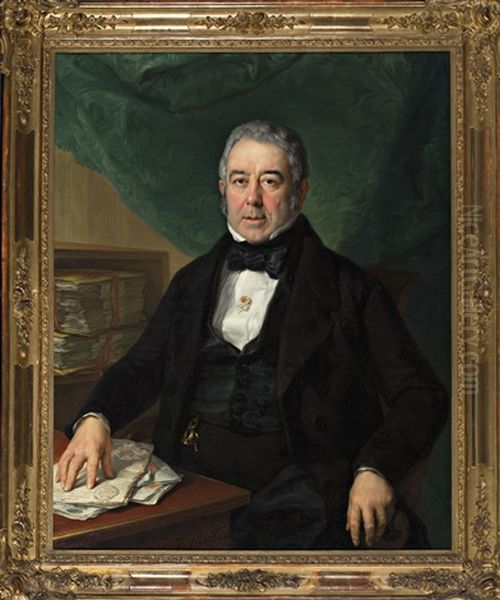 Retrato De D. Ramon De Usia Y De Ibarrola Oil Painting by Vicente Lopez y Portana