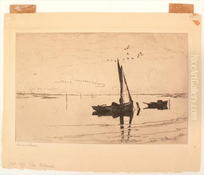 Off Pea Island Oil Painting by Frank Weston Benson