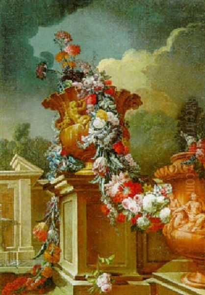 Composition Florale Oil Painting by Gasparo Lopez