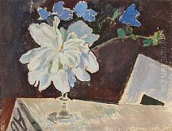 Blomst I Et Glas, Liselund Oil Painting by Mogens Lorentzen