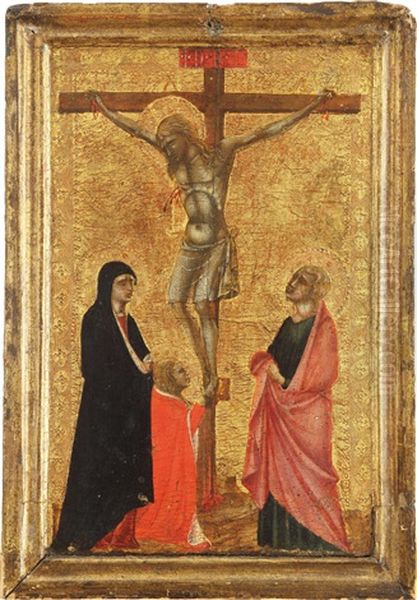 Di Kreuzigung / Crocifissione Oil Painting by Pietro Lorenzetti