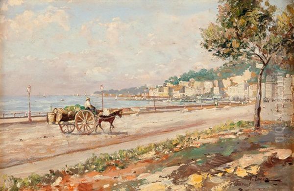 Posillipo Da Via Caracciolo Oil Painting by Vincenzo Loria