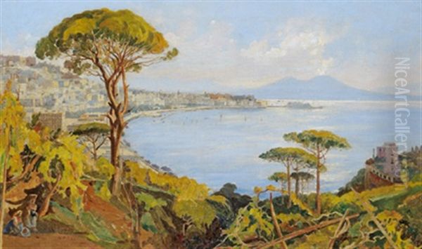 Blick Auf Den Golf Von Neapel Oil Painting by Vincenzo Loria