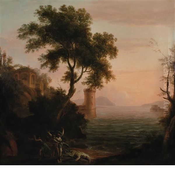 Hero And Leander Oil Painting by Claude Lorrain (Claude Gellee)