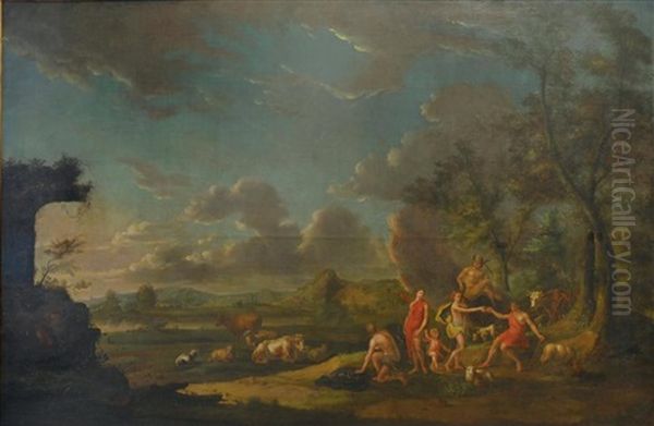 Le Jugement De Paris Oil Painting by Claude Lorrain (Claude Gellee)