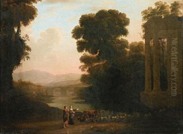 Paysage D'italie Oil Painting by Claude Lorrain (Claude Gellee)