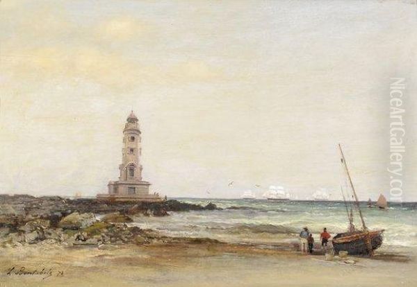 Le Phare Oil Painting by Louis Bentabole