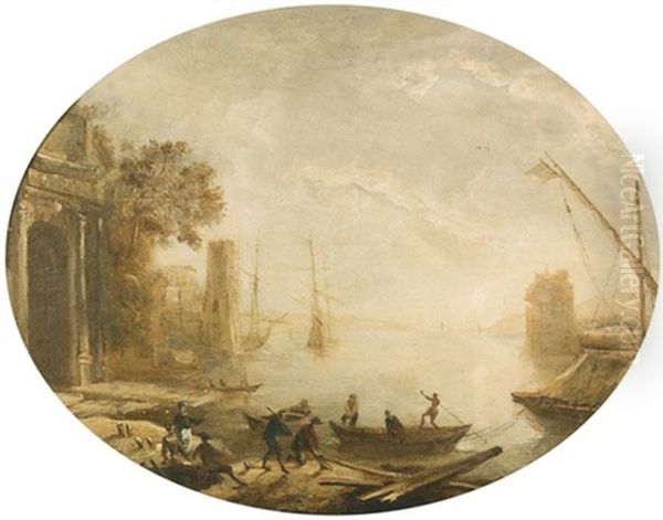 Port Au Soleil Levant Oil Painting by Claude Lorrain (Claude Gellee)