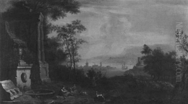 Sudliche Landschaft Oil Painting by Claude Lorrain (Claude Gellee)