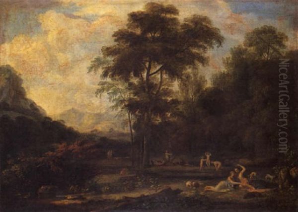 Paesaggio Bucolico Oil Painting by Claude Lorrain (Claude Gellee)