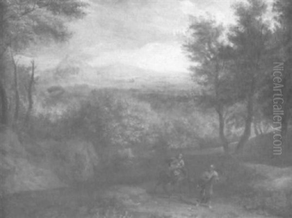 Weite Arkadische Landschaft Oil Painting by Claude Lorrain (Claude Gellee)