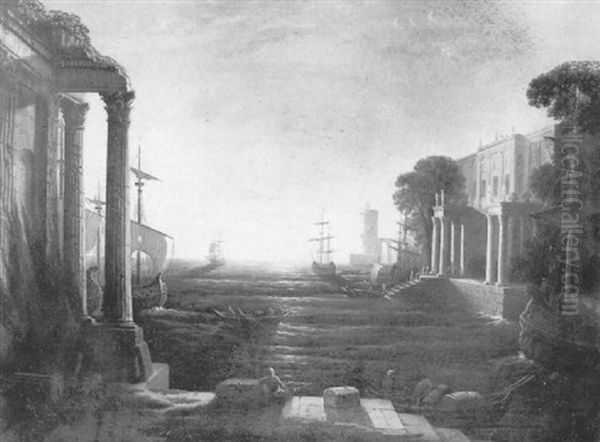 Port Mediterraneen Oil Painting by Claude Lorrain (Claude Gellee)