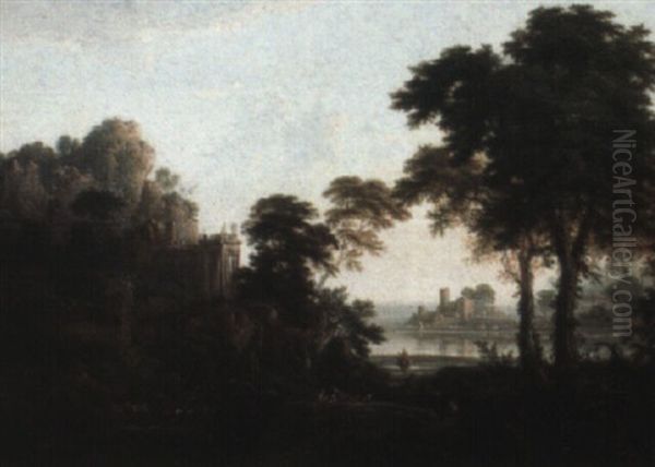 Arcadian Landscape Oil Painting by Claude Lorrain (Claude Gellee)