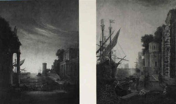 Debarquement De Cleopatre A Tarse Oil Painting by Claude Lorrain (Claude Gellee)