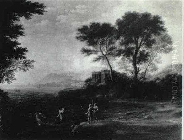 The Embarkation Of Carlo And Ublado Oil Painting by Claude Lorrain (Claude Gellee)