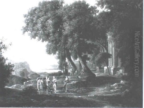 Diana And Her Nymphs Oil Painting by Claude Lorrain (Claude Gellee)