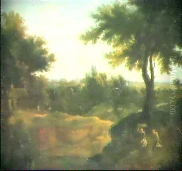 Ideallandschaft Mit Figurenstaffage Oil Painting by Claude Lorrain (Claude Gellee)