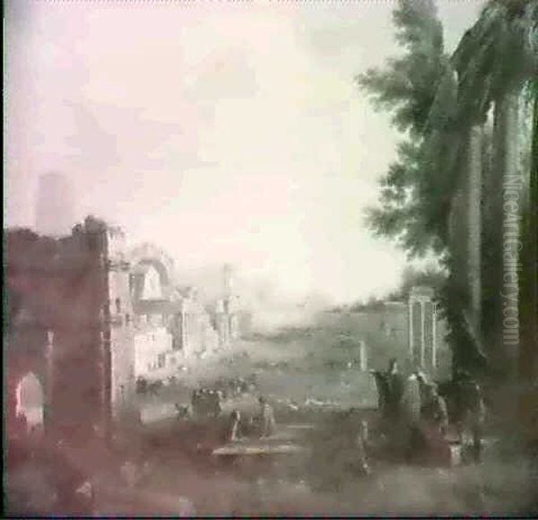 The Forum, Rome Oil Painting by Claude Lorrain (Claude Gellee)