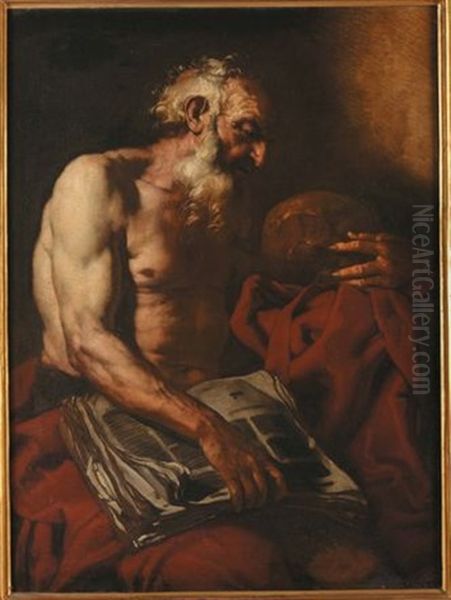 San Gerolamo Oil Painting by Johann Carl Loth