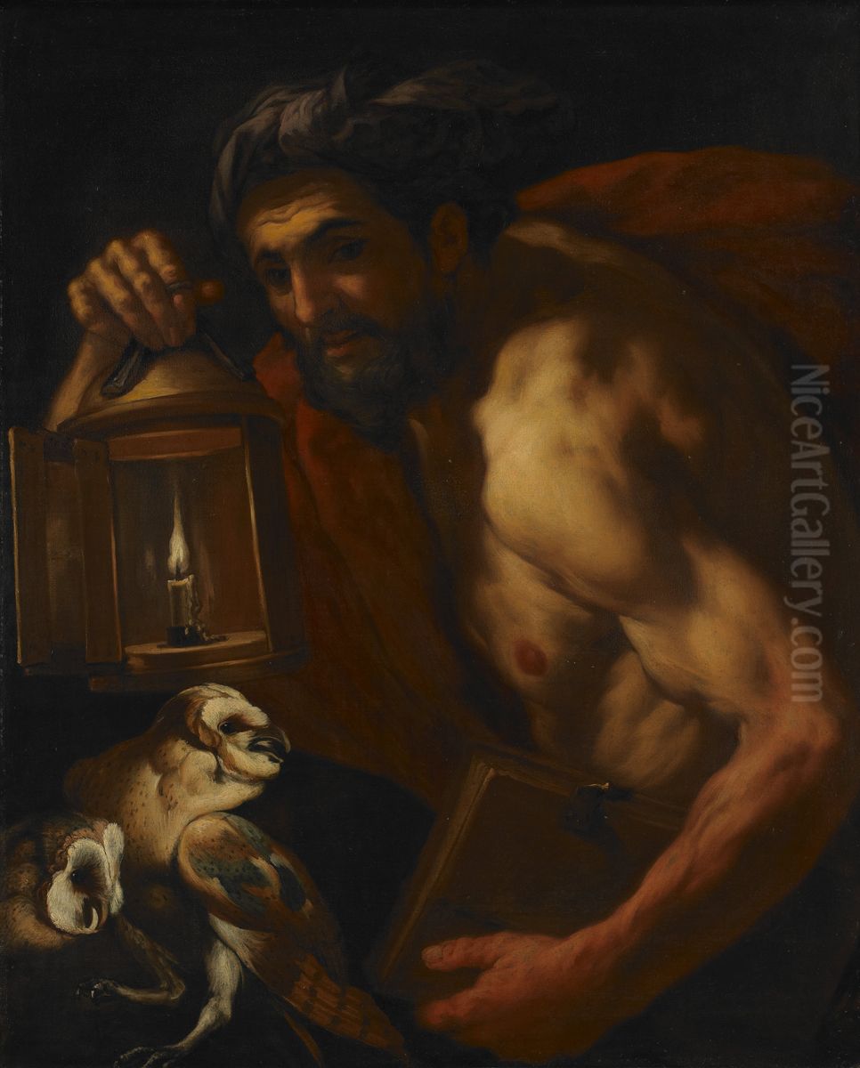 Diogenes Oil Painting by Johann Carl Loth